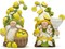 2PCS Summer Lemon Gnomes Decoration Spring Lemon-Themed Gnome Decor for Indoor Home - Small Decorative Gnomes for Kitchen, Living Room, or Shelf - Cute Lemon Elf Ornament Decor